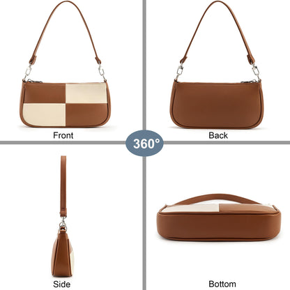 Retro Vegan Leather Shoulder Bag