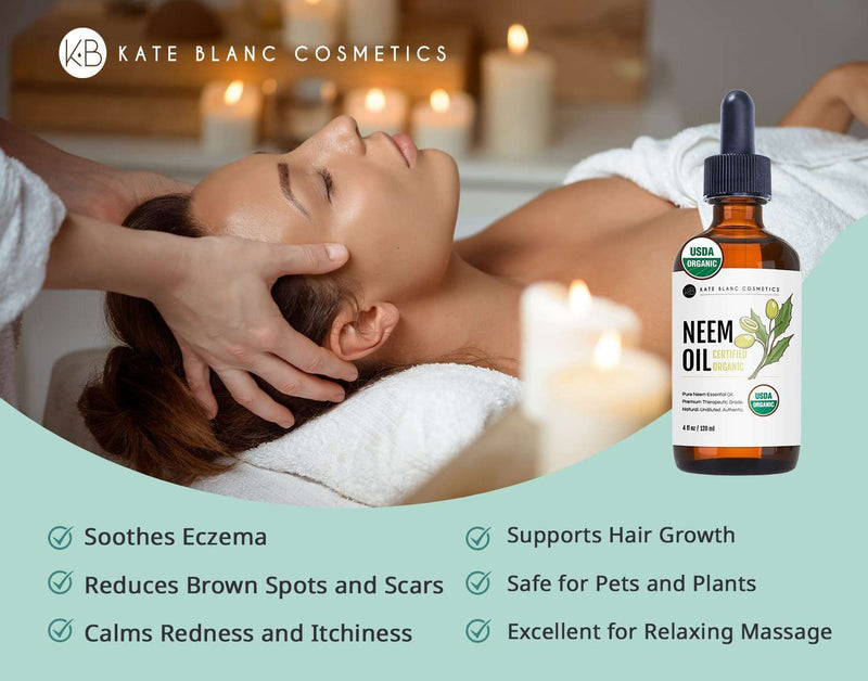 Kate Blanc Cosmetics Neem Oil for Skin (4oz) Natural & USDA Organic Neem Oil Concentrate. 100% Pure Neem Oil for Hair Growth and Organic Neem Oil for Plants. Mixed with Water to create Plant Spray - Premium HAIR from Visit the Kate Blanc Cosmetics Store - Just $15.99! Shop now at Handbags Specialist Headquarter