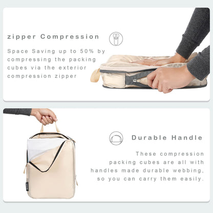 BAGAIL Travel Compression Cubes Set for Packing Ease