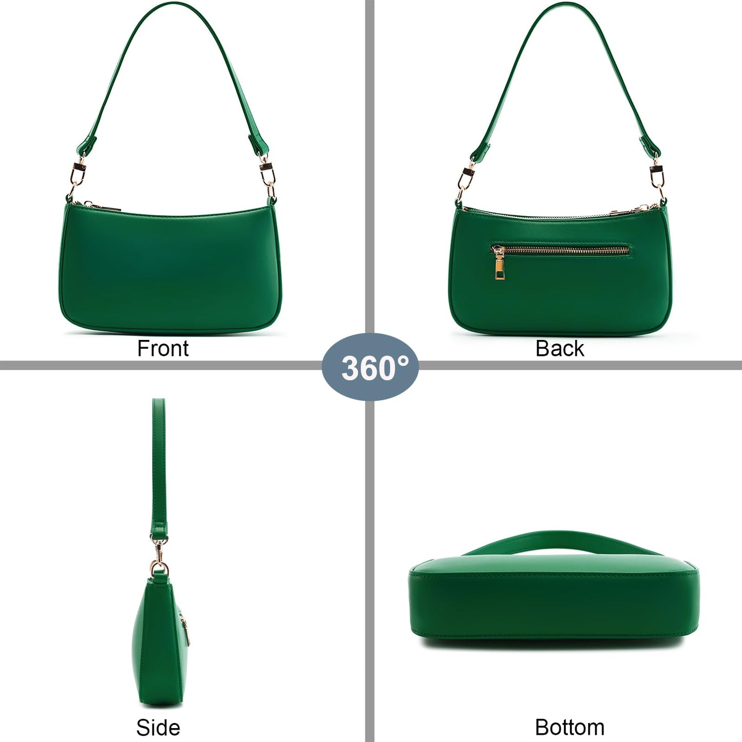 Retro Vegan Leather Shoulder Bag