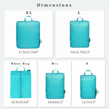 BAGAIL Travel Compression Cubes Set for Packing Ease