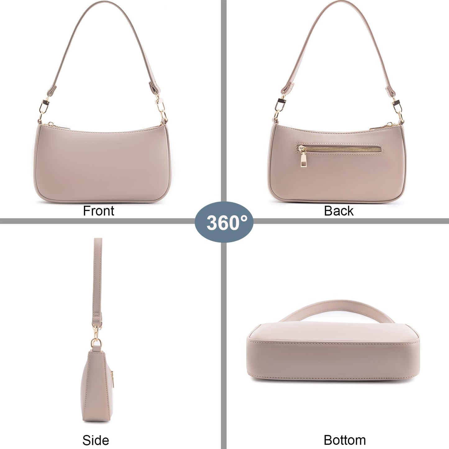 Retro Vegan Leather Shoulder Bag