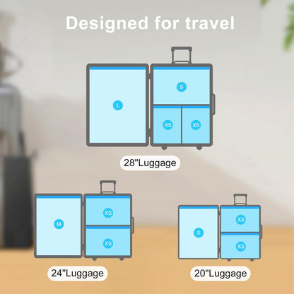 Vacuum Space Saver Bags - 6 Pack Travel Combo