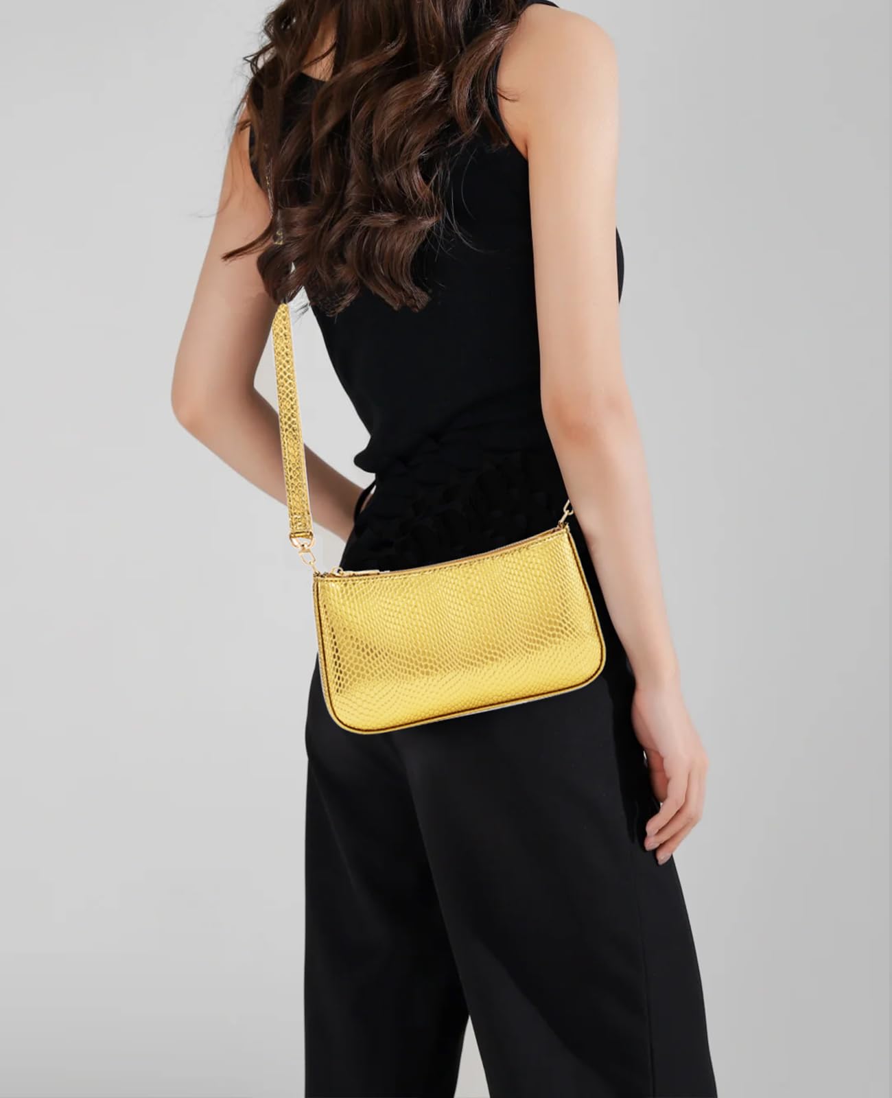 Retro Vegan Leather Shoulder Bag