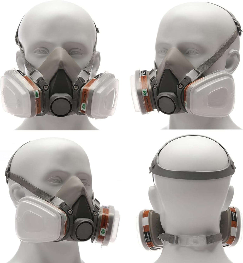 RANKSING Reusable Respirator Gas Mask Half Facepiece Shield 6200 Face Cover with Filters for Dust, Fumes, Asbestos, Chemicals and Other Airborne Particles while Painting, Spraying, Polishing and More - Premium Health Care from Visit the RANKSING Store - Just $28.99! Shop now at Handbags Specialist Headquarter