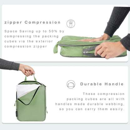 BAGAIL Travel Compression Cubes Set for Packing Ease
