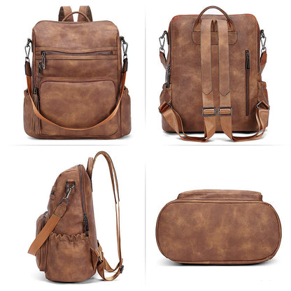 CLUCI Luxe Convertible Leather Backpack Purse