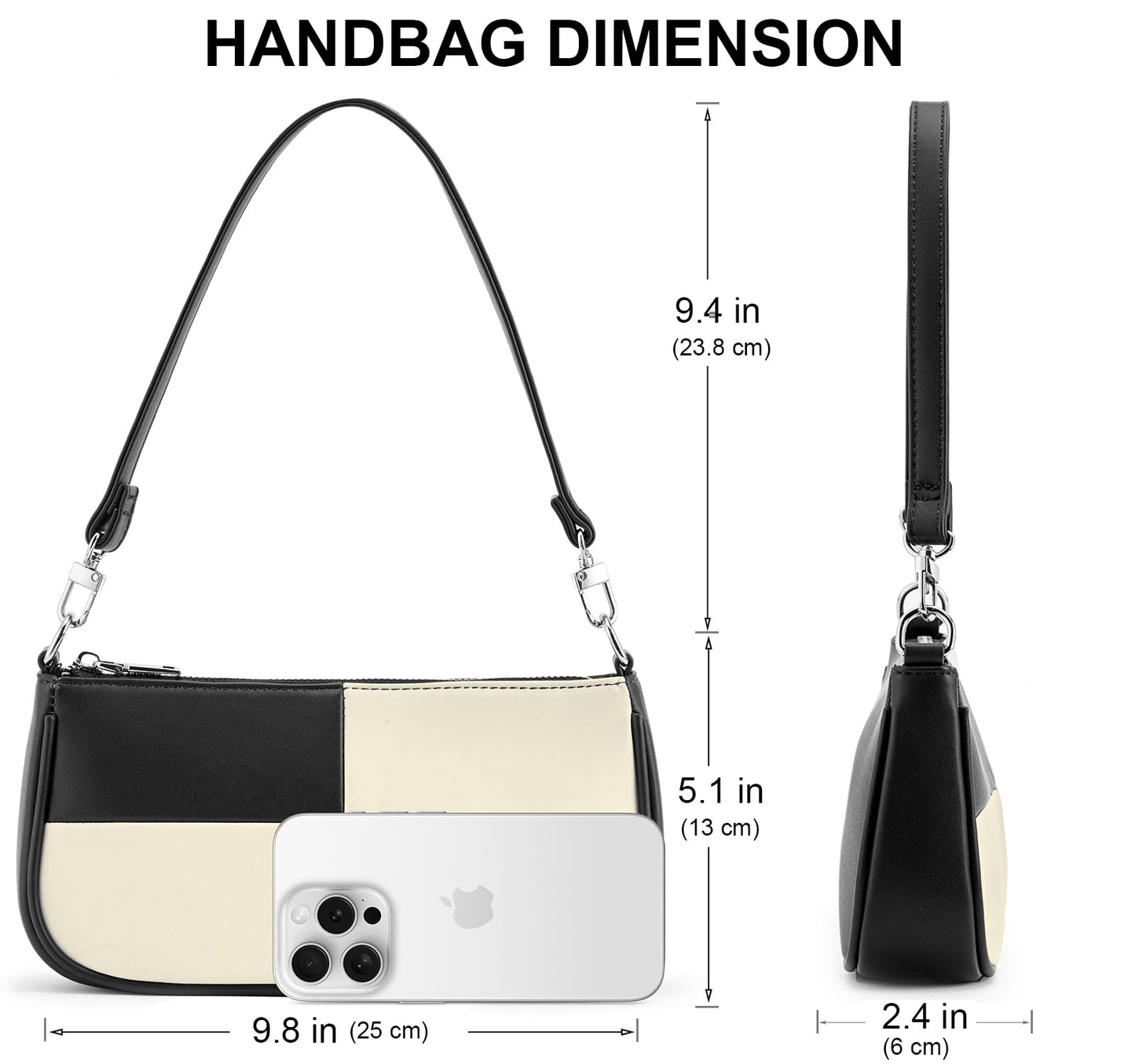 Retro Vegan Leather Shoulder Bag