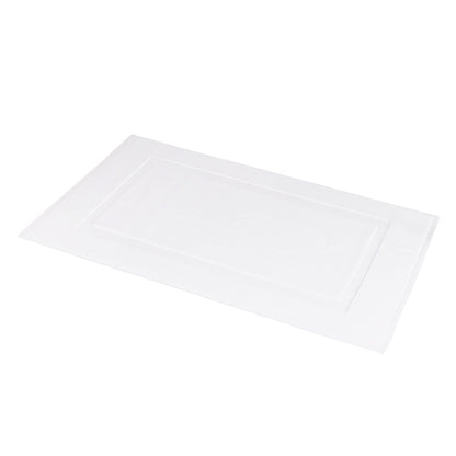 Soft Silver Banded Bath Rug Mat