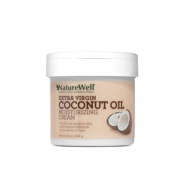NATURE WELL Extra Virgin Coconut Oil Moisturizing Cream for Face, Body, & Hands, Restores Skin's Moisture Barrier, Provides Intense Hydration For Dry & Dull Skin,16 Oz (Packaging May Vary) - Premium Body Creams from Visit the NATURE WELL Store - Just $20.99! Shop now at Handbags Specialist Headquarter
