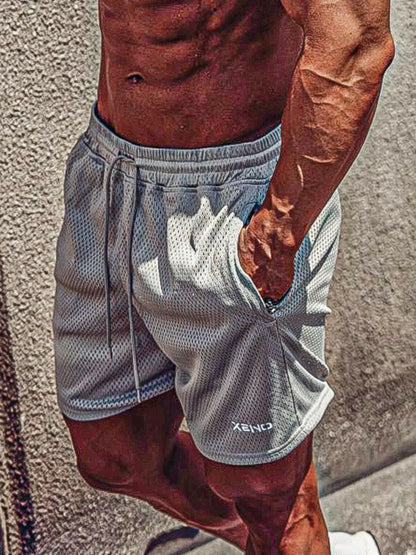 Men's Plus Size Drawstring Breathable Shorts.