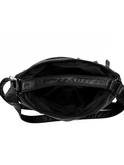 PU Leather Adjustable Strap Shoulder Bag.