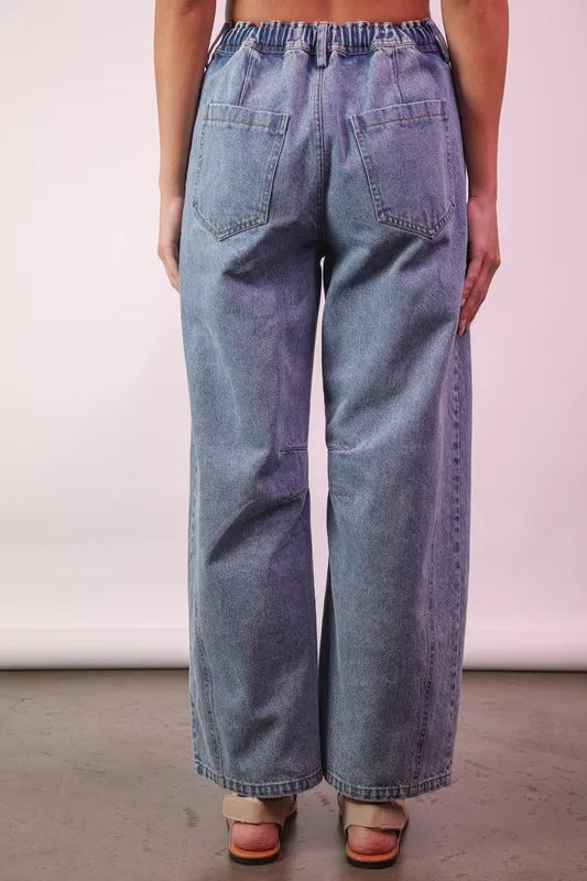 VERY J Wide Leg Comfy Jeans - Premium Women / Jeans & Denim from Trendsi - Just $46.64! Shop now at Handbags Specialist Headquarter