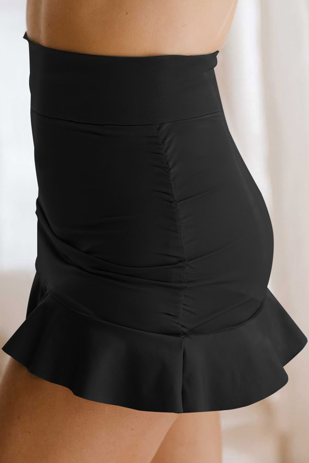 Ruffle Hem Swim Skort - Premium Bottoms from Trendsi - Just $22! Shop now at Handbags Specialist Headquarter