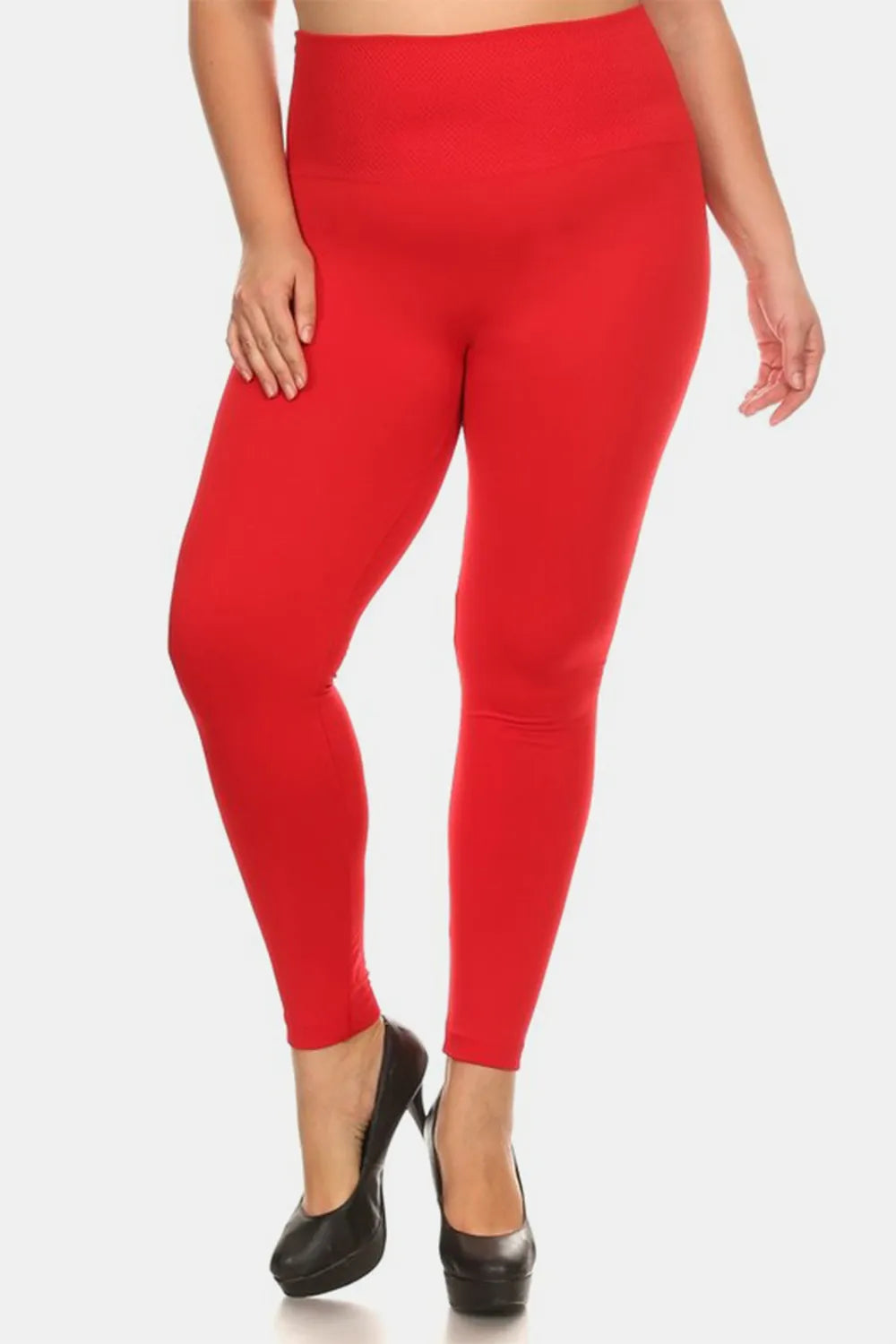 Yelete Full Size Seamless High Waist Fleece Leggings - Premium Leggings from Trendsi - Just $17.58! Shop now at Handbags Specialist Headquarter