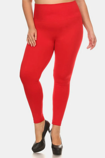 Yelete Full Size Seamless High Waist Fleece Leggings - Premium Leggings from Trendsi - Just $17.58! Shop now at Handbags Specialist Headquarter