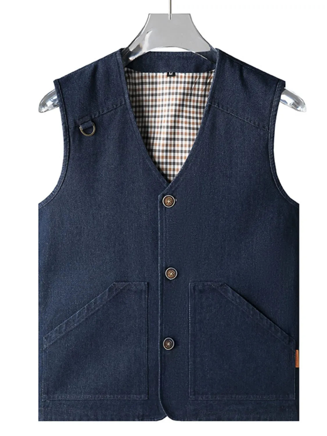 Men's Plus Size Button Up Vest - Premium  from Trendsi - Just $43.74! Shop now at Handbags Specialist Headquarter