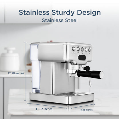 GeekCraft 20-Bar Espresso & Milk Frother Station