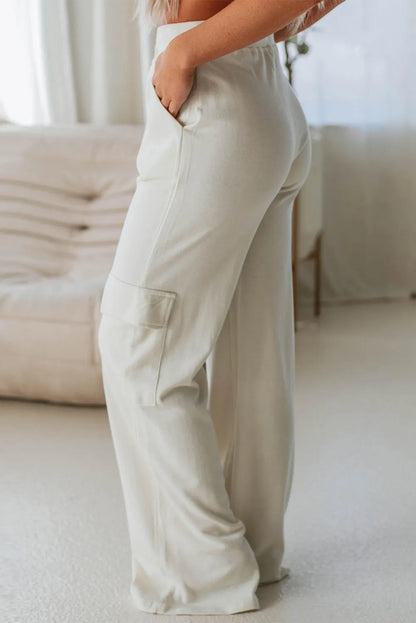 Drawstring High Waist Pants with Pockets - Premium Bottoms from Trendsi - Just $40.36! Shop now at Handbags Specialist Headquarter
