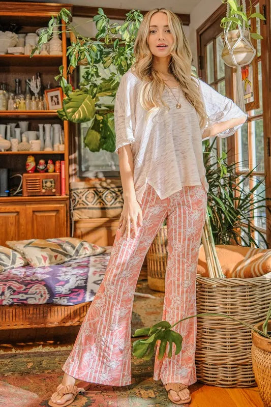 And The Why Wrinkle-Free Stretch Bell Bottom Flare Pants - Premium Bottoms from Trendsi - Just $36.56! Shop now at Handbags Specialist Headquarter