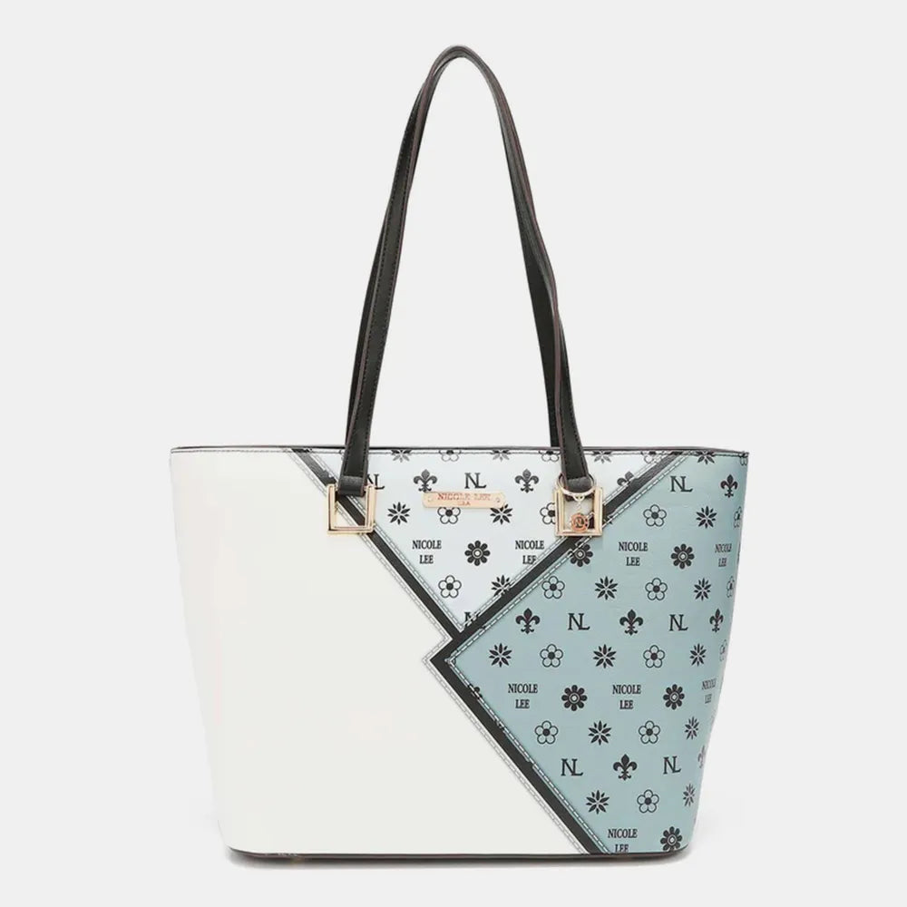 Nicole Lee USA 3-Piece Color Block Handbag Set - Premium handbags from Trendsi - Just $50.99! Shop now at Handbags Specialist Headquarter