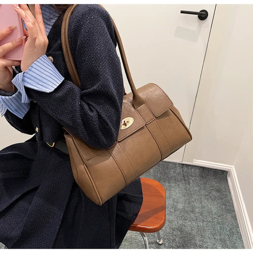 PU Leather Shoulder Bag - Premium Handbags from Trendsi - Just $46.99! Shop now at Handbags Specialist Headquarter