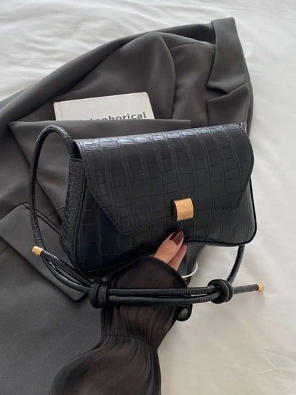 PU Leather Texture Crossbody Bag - Premium Crossbody Bag from Trendsi - Just $19.99! Shop now at Handbags Specialist Headquarter