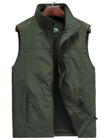 Men's Plus Size Zip Up Vest - Premium  from Trendsi - Just $41.96! Shop now at Handbags Specialist Headquarter