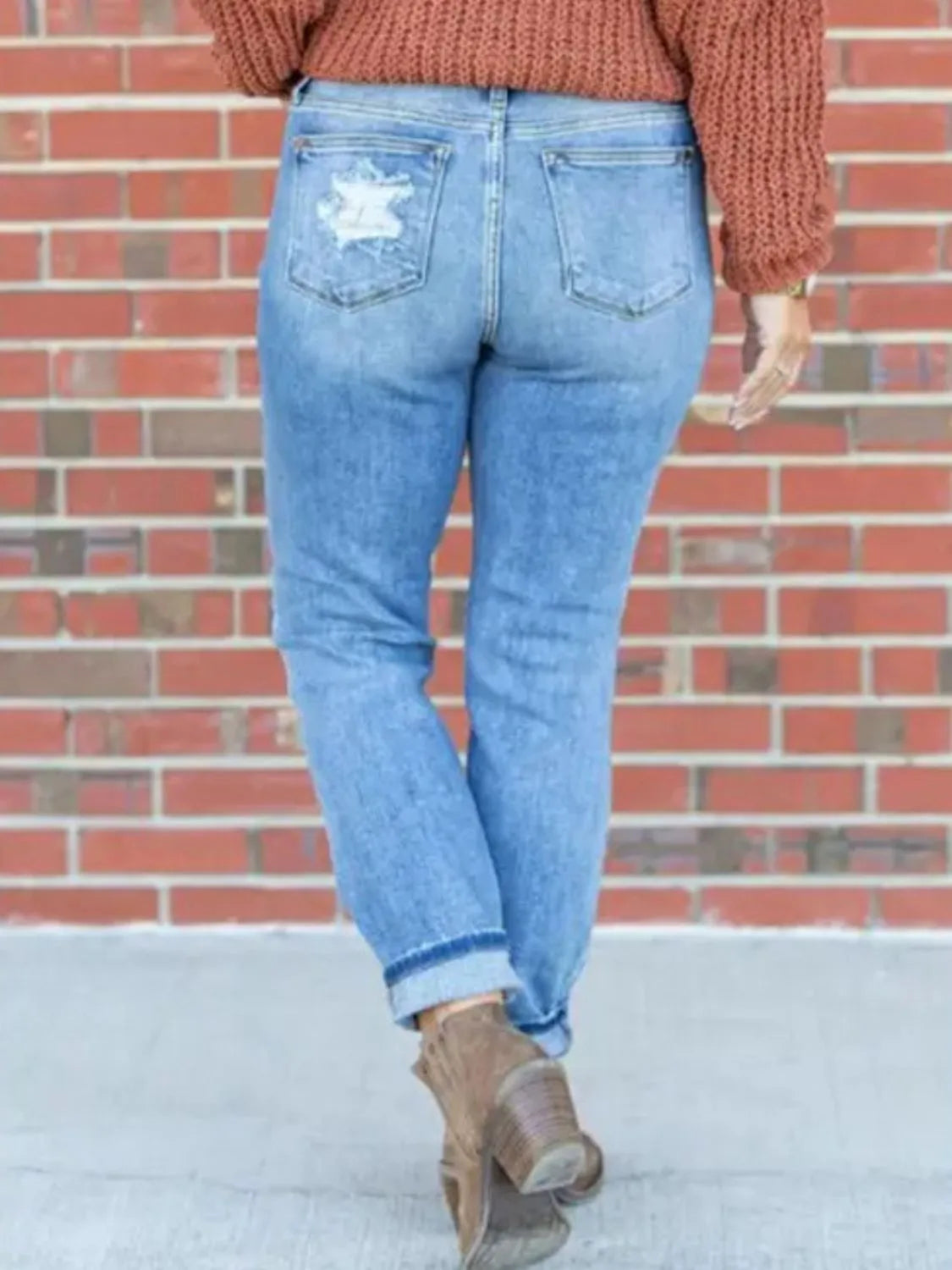 Distressed Skinny Jeans - Premium Women / Jeans & Denim from Trendsi - Just $32.10! Shop now at Handbags Specialist Headquarter