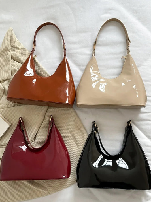 Mirror Surface Shoulder Bag - Premium Tote Bag from Trendsi - Just $39.99! Shop now at Handbags Specialist Headquarter
