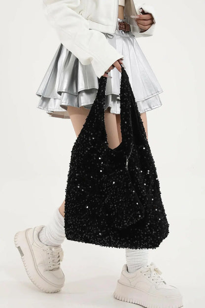 Sequin Polyester Handbag.