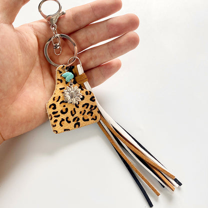 Turquoise Fringe Detail Key Chain - Premium Key chain from Trendsi - Just $10! Shop now at Handbags Specialist Headquarter