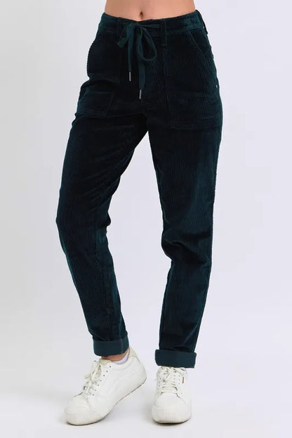 Judy Blue Full Size High Waist Corduroy Cuffed Jogger Plus Size - Premium  from Trendsi - Just $59.99! Shop now at Handbags Specialist Headquarter