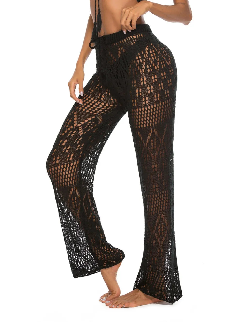 Cutout Straight Swim Pants - Premium Bottoms from Trendsi - Just $25! Shop now at Handbags Specialist Headquarter