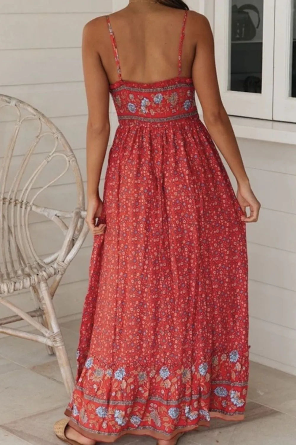 Printed Maxi Cami Dress - Premium Maxi Dress from Trendsi - Just $29.99! Shop now at Handbags Specialist Headquarter
