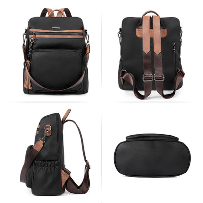 CLUCI Luxe Convertible Leather Backpack Purse