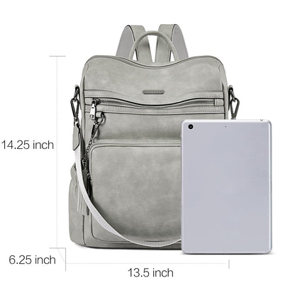 CLUCI Luxe Convertible Leather Backpack Purse