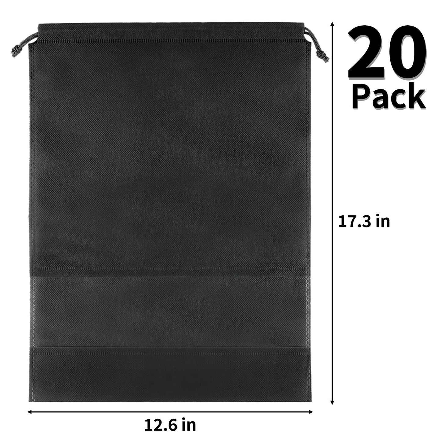 Clear View Travel Shoe Bags - 12 Pack