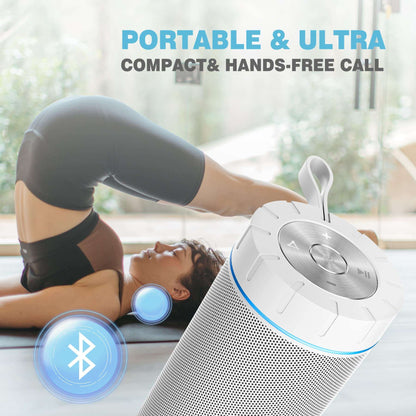 Comiso 360° Waterproof Bluetooth Speaker, 24H Playtime