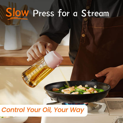 SprayMaster Duo: 16oz Olive Oil Dispenser - Black