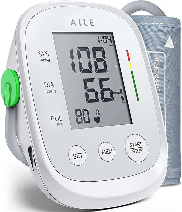 Blood Pressure Monitor,AILE blood pressure machine Upper Arm Large Cuff(8.7"-16.5"Adjustable),automatic high blood pressure cuff for home use,(BP)blood pressure monitor,2*99 memory,Easy to use/travel - Premium Health Care from Brand: AILE - Just $34.99! Shop now at Handbags Specialist Headquarter