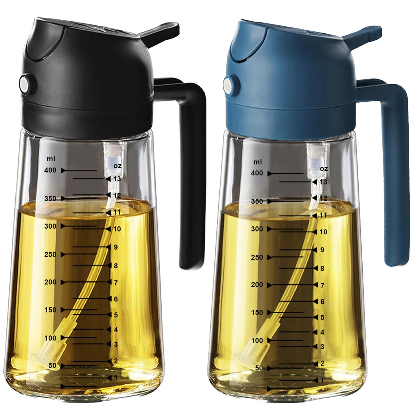 SprayMaster Duo: 16oz Olive Oil Dispenser - Black