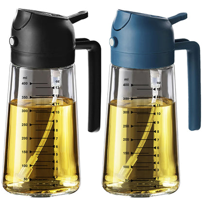 SprayMaster Duo: 16oz Olive Oil Dispenser - Black