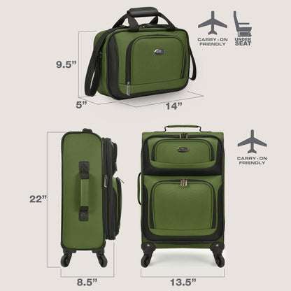 U.S. Traveler Rio Expandable Orange Carry-on