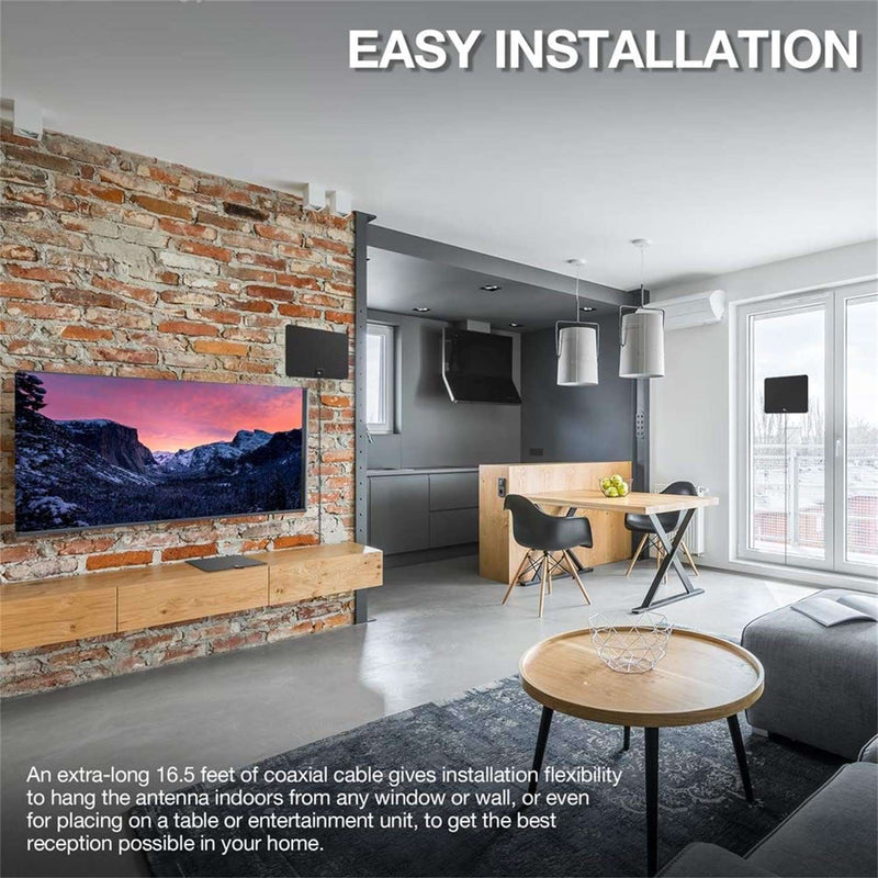 1byone Amplified HD Digital TV Antenna - Support 4K 1080p and All Older TV's - Indoor Smart Switch Amplifier Signal Booster - Coax HDTV Cable/AC Adapter - Premium HOME DÉCOR from Visit the 1 BY ONE Store - Just $31.48! Shop now at Handbags Specialist Headquarter