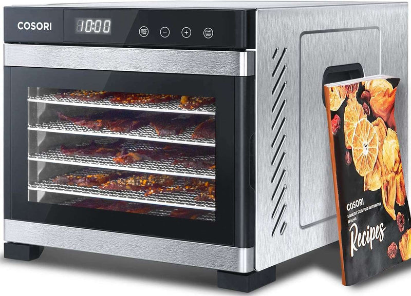 COSORI Food Dehydrator for Jerky, Large Drying Space with 6.48ft², 600W Dehydrated Dryer, 6 Stainless Steel Trays, 48H Timer, 165°F Temperature Control, for Herbs, Meat, Fruit, and Yogurt, Silver - Premium Appliances from Visit the COSORI Store - Just $23.99! Shop now at Handbags Specialist Headquarter