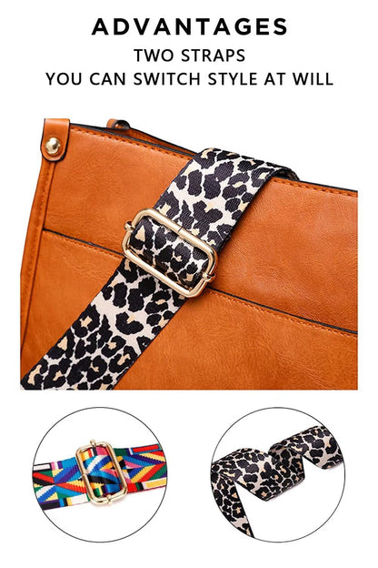 AUYOCO Chic Vegan Leather Crossbody Bag with Strap