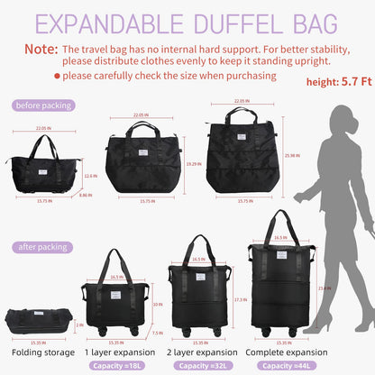 VoyagePro Expandable Wheeled Duffle Bag