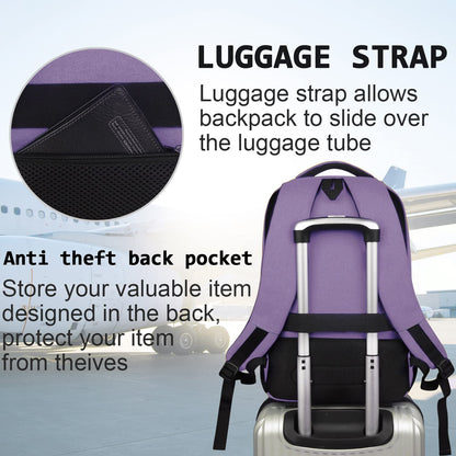 SecureSlim Laptop Backpack with USB & Water Resistance