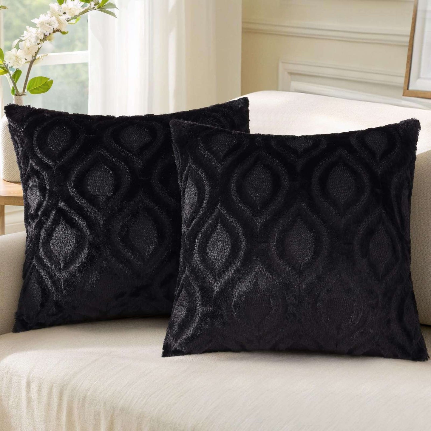 Farmhouse Faux Wool Pillow Covers